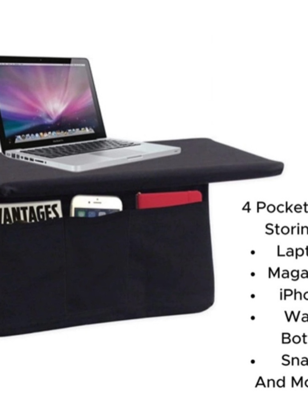 Airplane Pockets Sanitary Tray Table Cover with four pockets - Picture 4 of 6